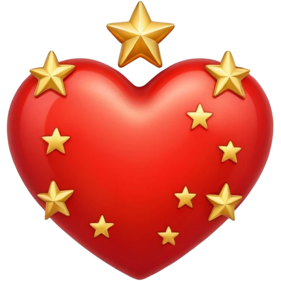 Red heart with stars emoji