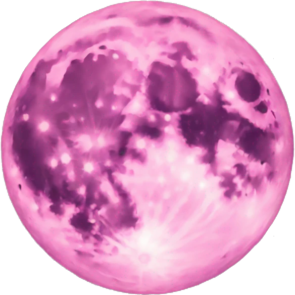 Pink full moon emoji
