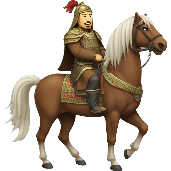 Kublai Khan on horse emoji