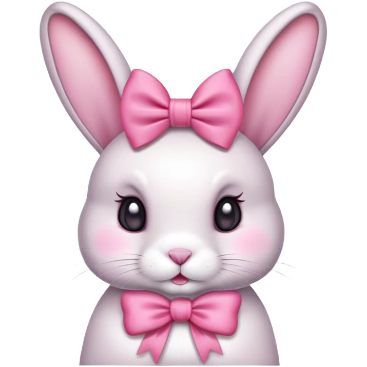 Bunny with a bow on her head emoji