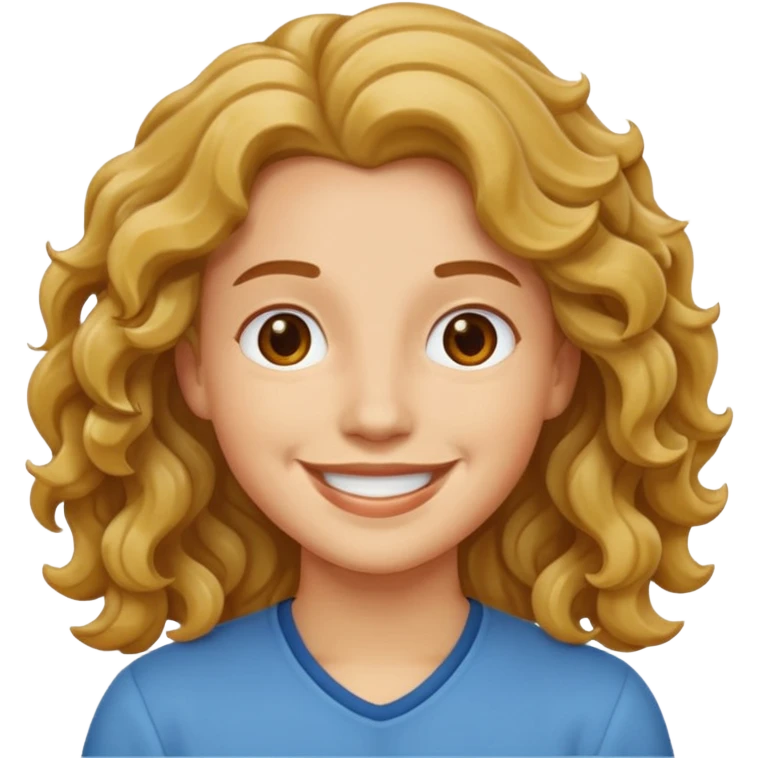 Mais londo e um cabelo ondulado  emoji