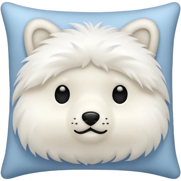 white pillow made out of fur emoji