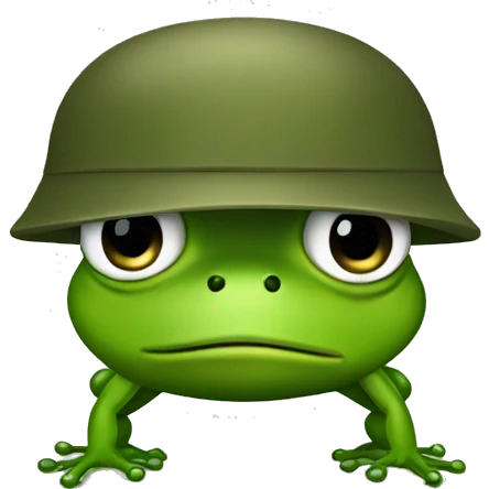 frog in the army emoji