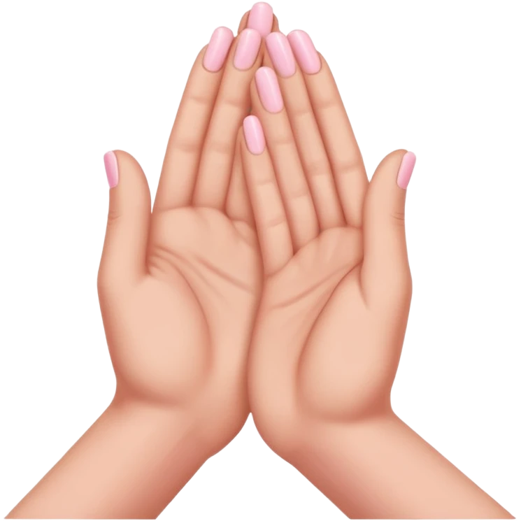 pray hands soft pink emoji