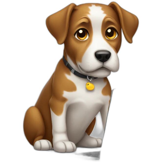 Dog using laptop  emoji