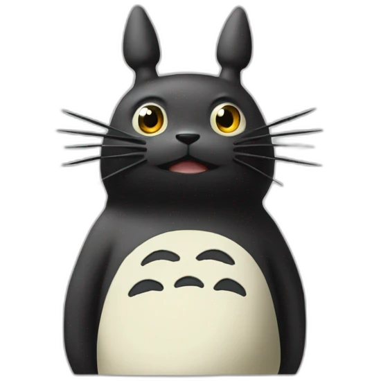 Noir rode mon voisin totoro emoji