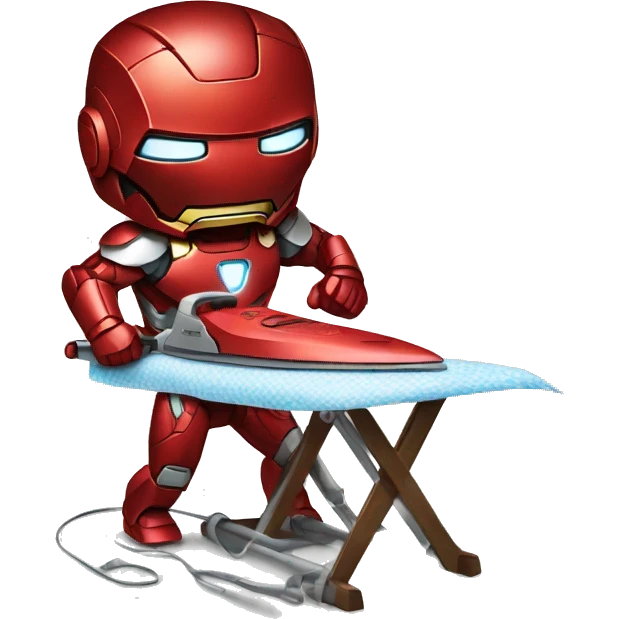 ironman ironing clothes emoji