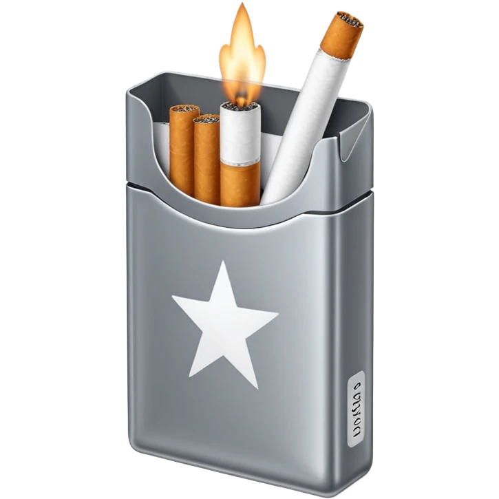 7 stars grey shining cigaret pack emoji