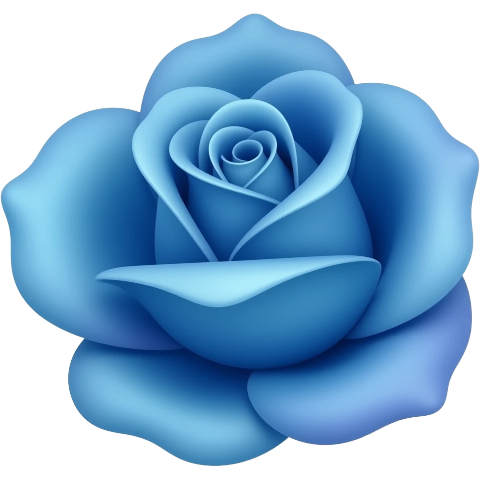 Rosa azul caido emoji