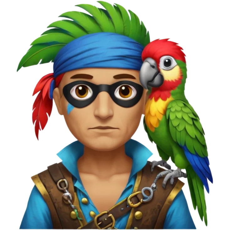 pirate and parrot emoji