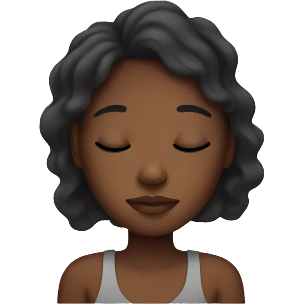 Black girl sleeping emoji