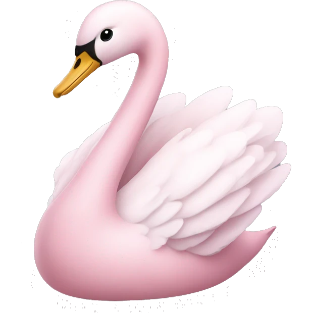 pastel pink swan emoji