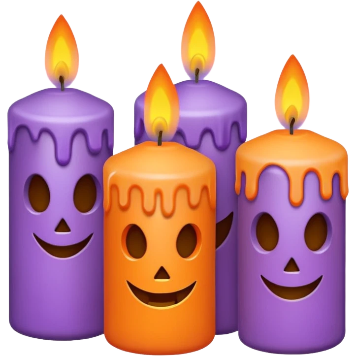 pastel halloween candles cozy emoji