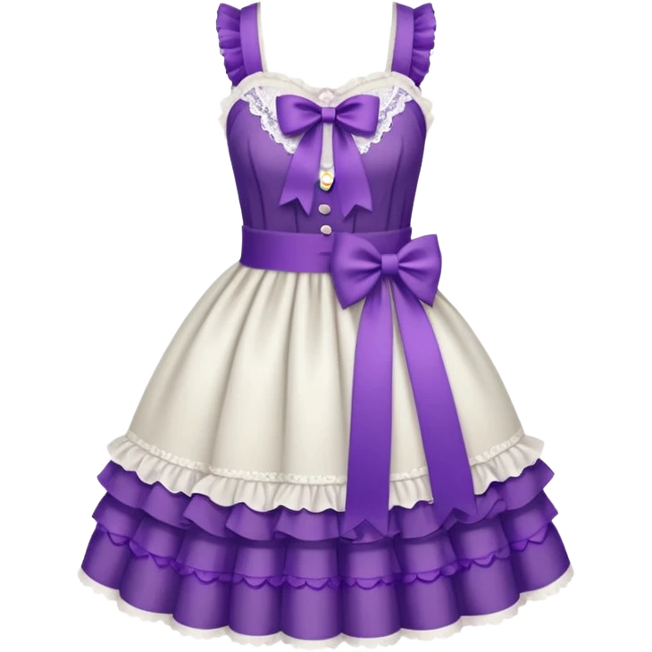 Lolita dress, white and purple emoji