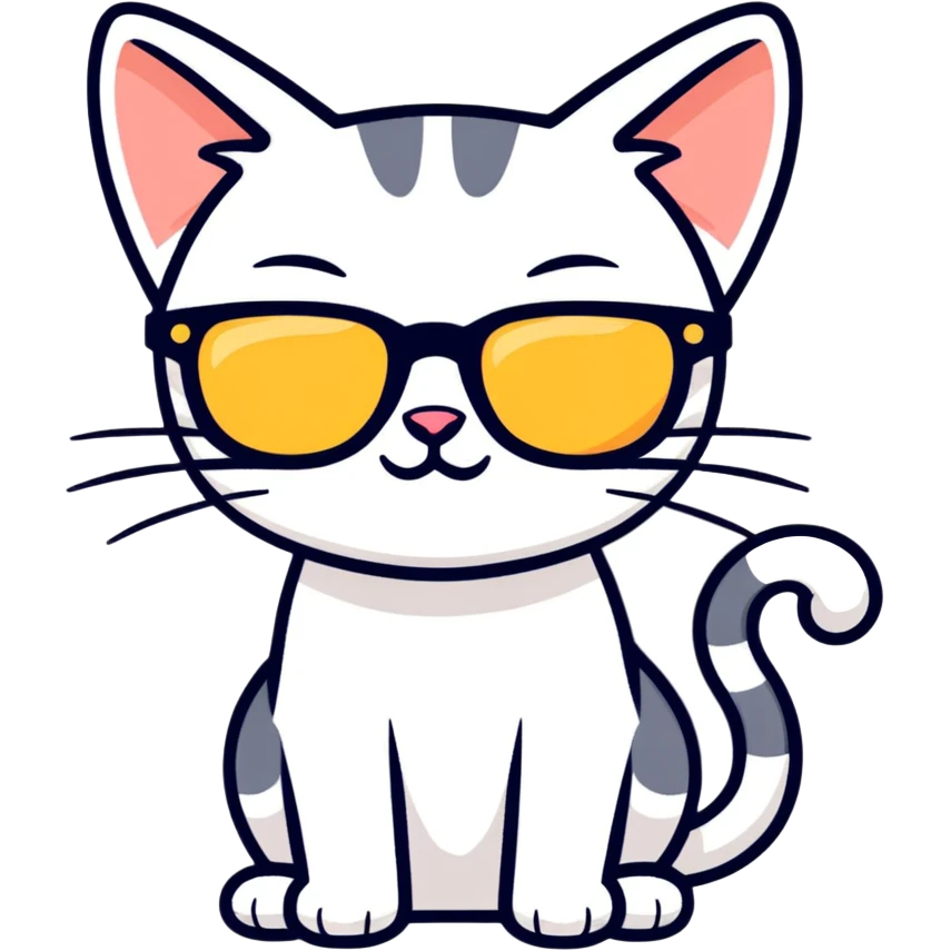 Cat with sunglasses emoji
