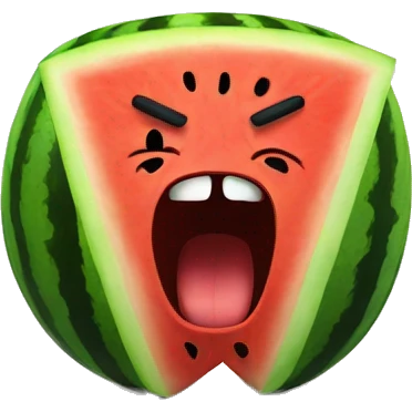 Angry watermelon emoji