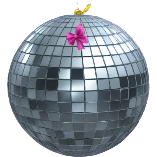 Disco ball with bow emoji