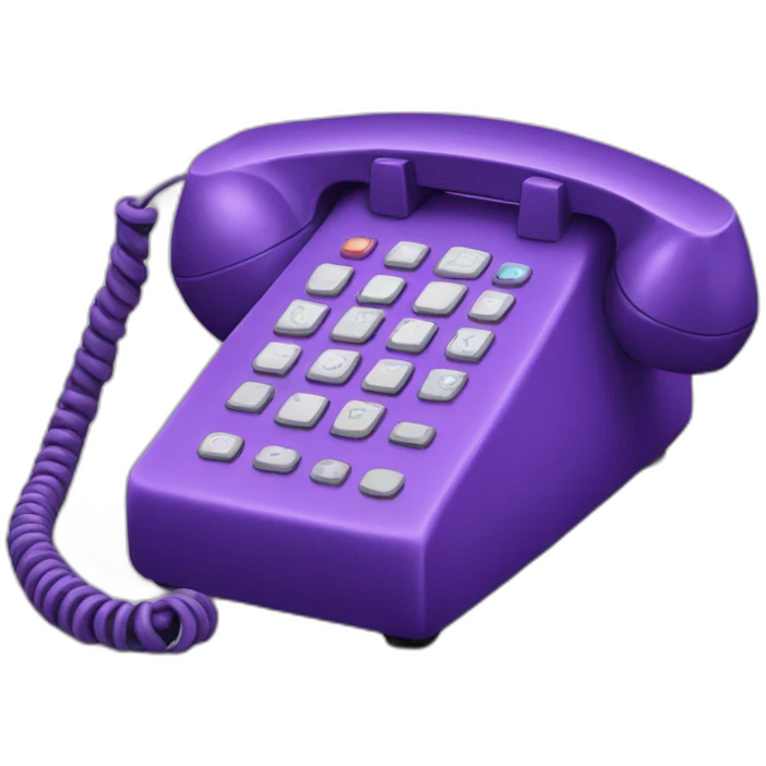 Téléphone violet emoji