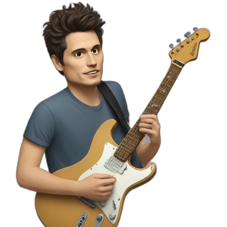 John Mayer playing guitar emoji