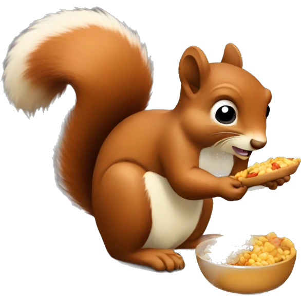 Squirrel eating food emoji