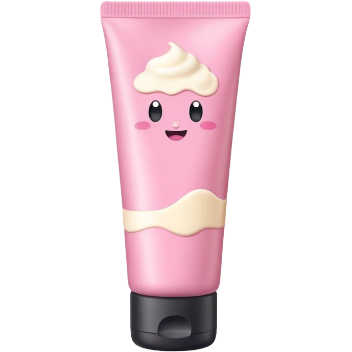pink cream tube packaging emoji