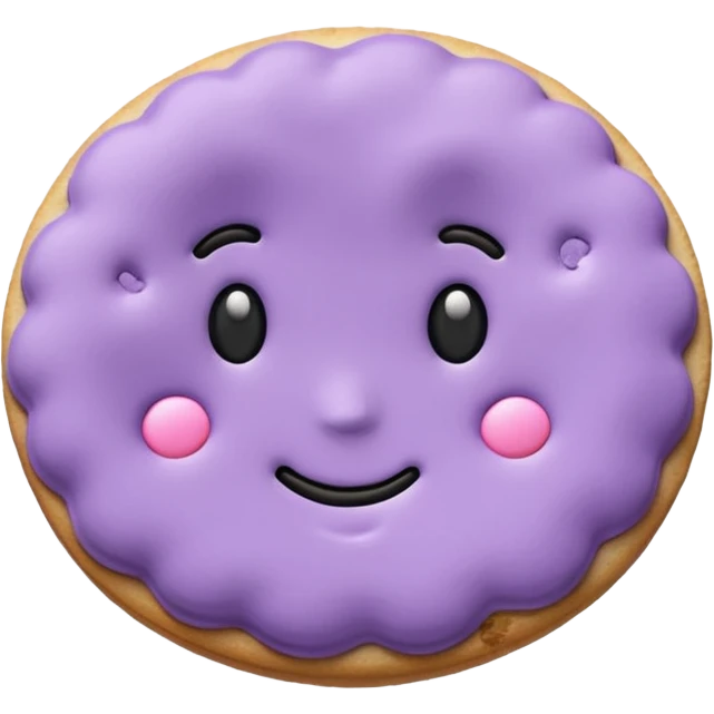  a pastel purple cookie with soft crumbly  emoji