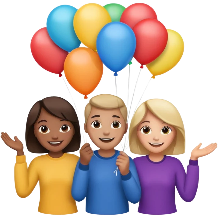 Balloon holders emoji