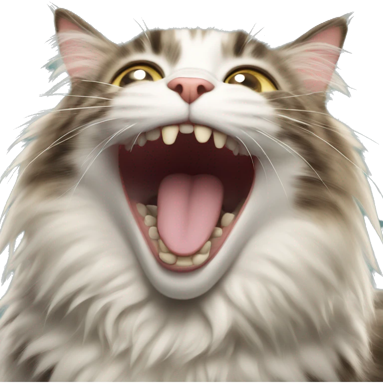 norwegian forest cat laughing  emoji