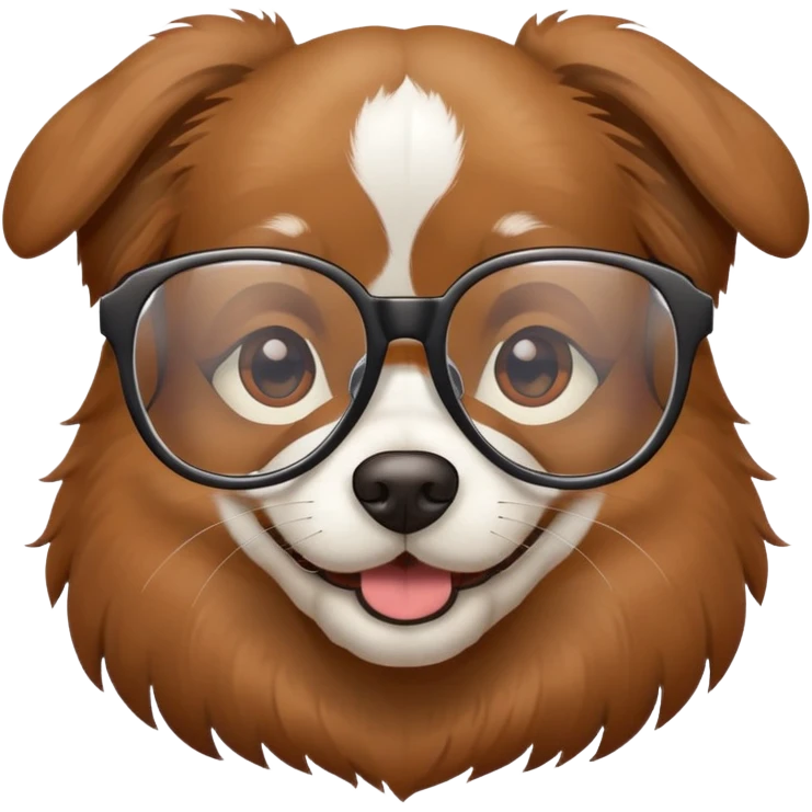 dog wearing glasses emoji