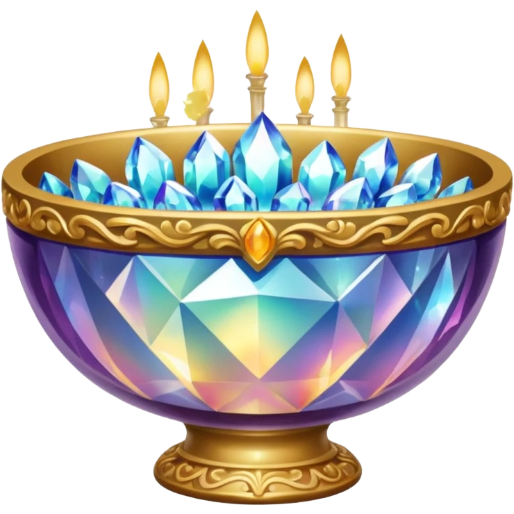 a bowl of blinged crystal emoji