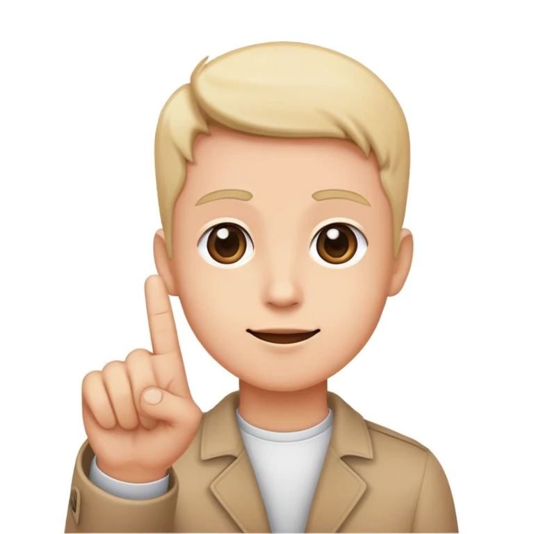 Left indez finger pointing upward  emoji