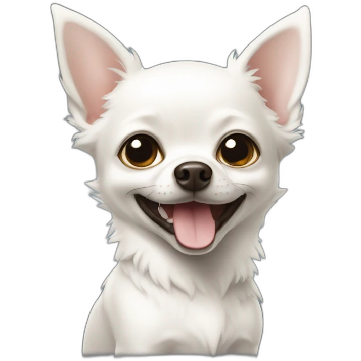 white happy chihuaha emoji