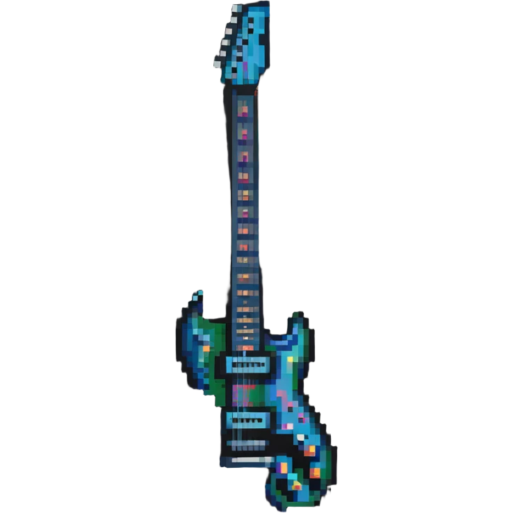 A guitar emoji