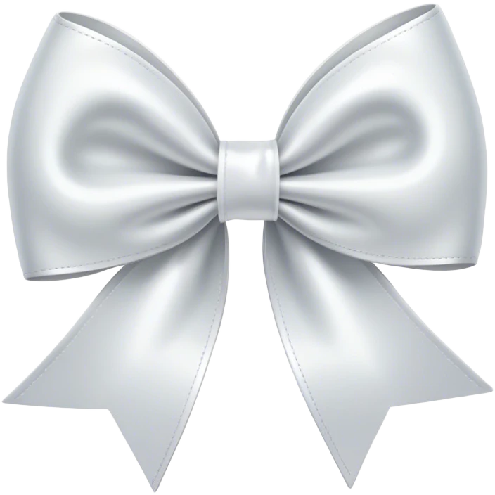 white satin bow emoji