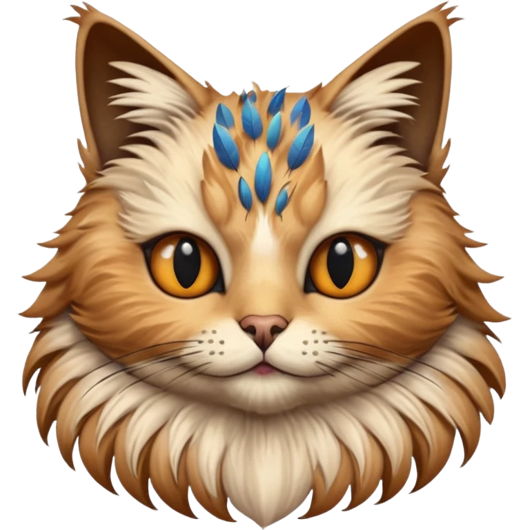 cat face on bird emoji