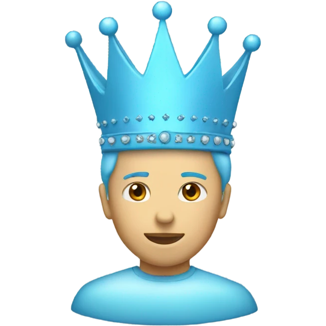 light blue crown  emoji