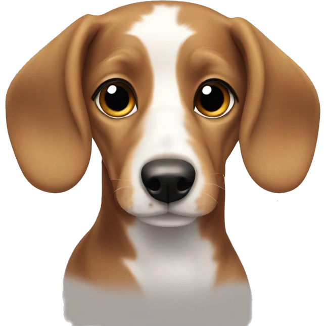 Dog with white spots dachshund cute emoji