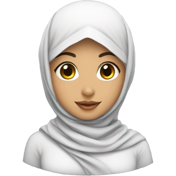 Arabic hijab girl with a hijab and  her cat emoji