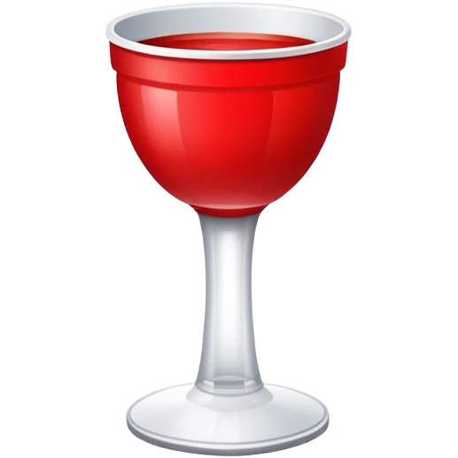 Red beer pong cup emoji