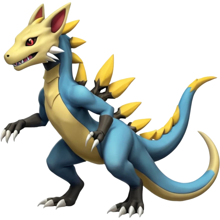 Salandit-Marowak-Manectric-Zeraora-Fakémon-hybrid-creature (full body)  emoji