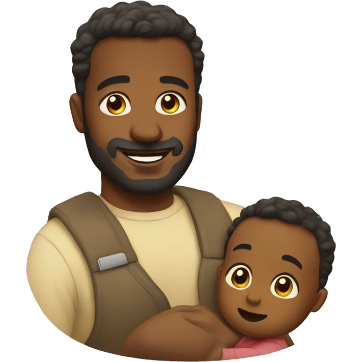 American father with baby emoji