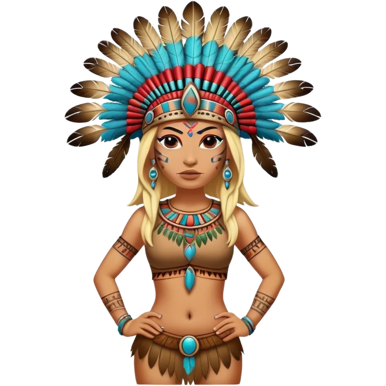 BLOND Aztek full body woman emoji