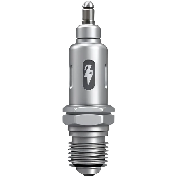 Car spark plug icon, ultra minimalistic, tiny 3d render, bright, mate, without shadow, centered, solid background emoji