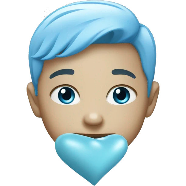 heart babyblue emoji