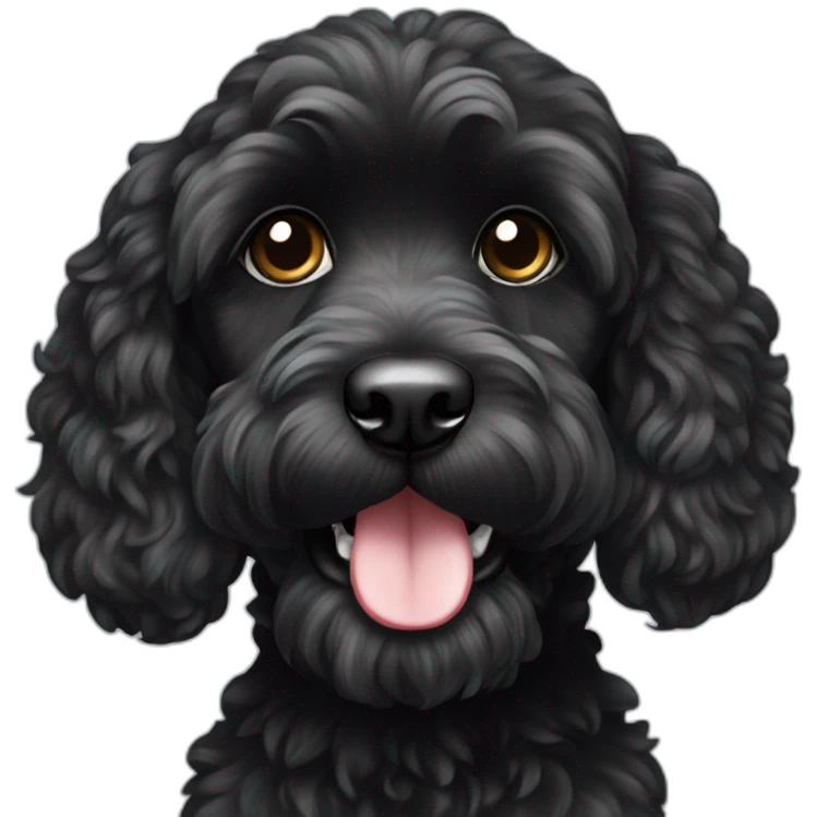 all black cockapoo emoji