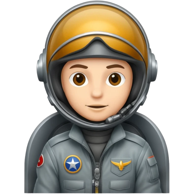fighter jet in the sky with pilot inside  emoji