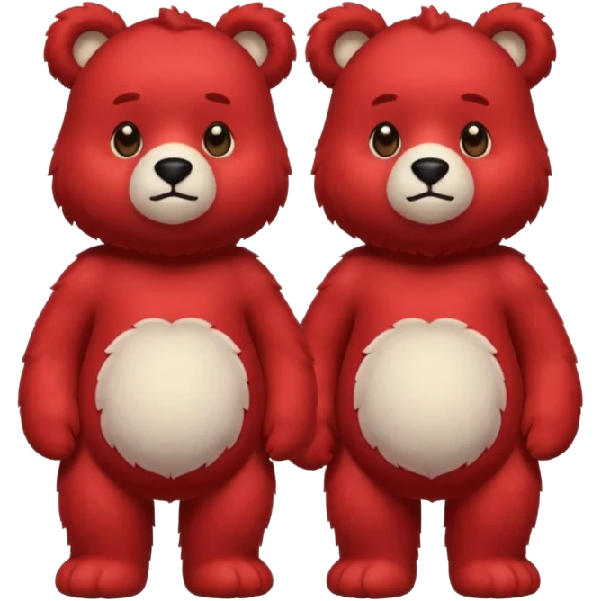 Two red bears 🐻  emoji