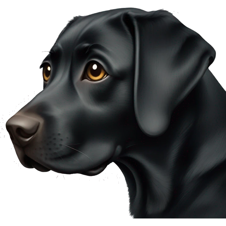 Adorable black Labrador  emoji