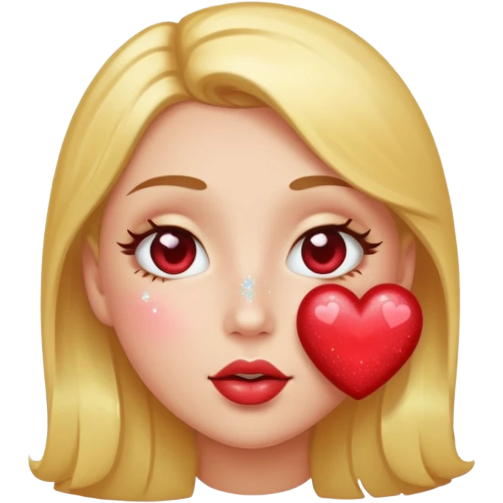 kissy face heart love sparkle emoji