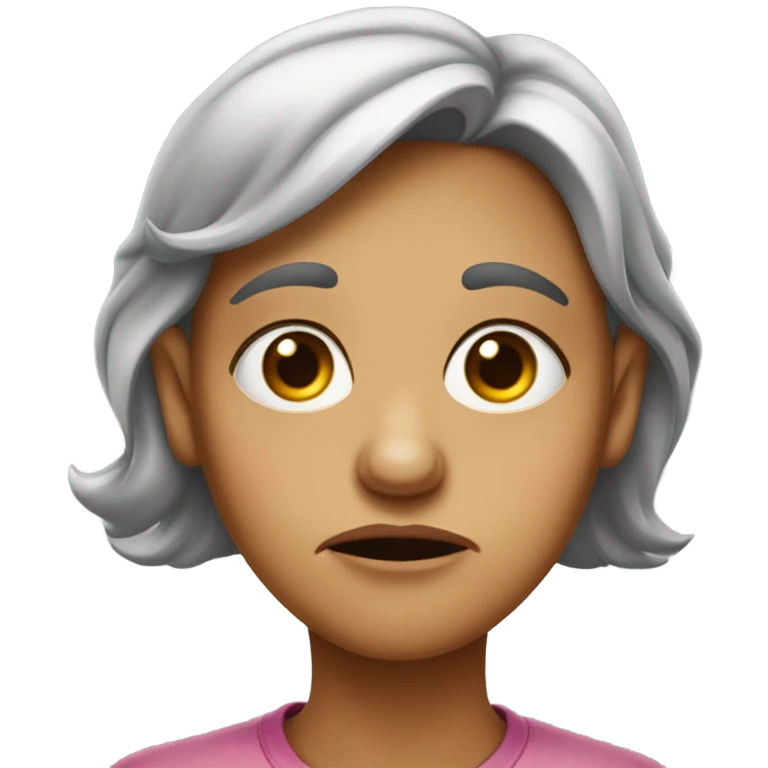 A girl that is disgusted emoji